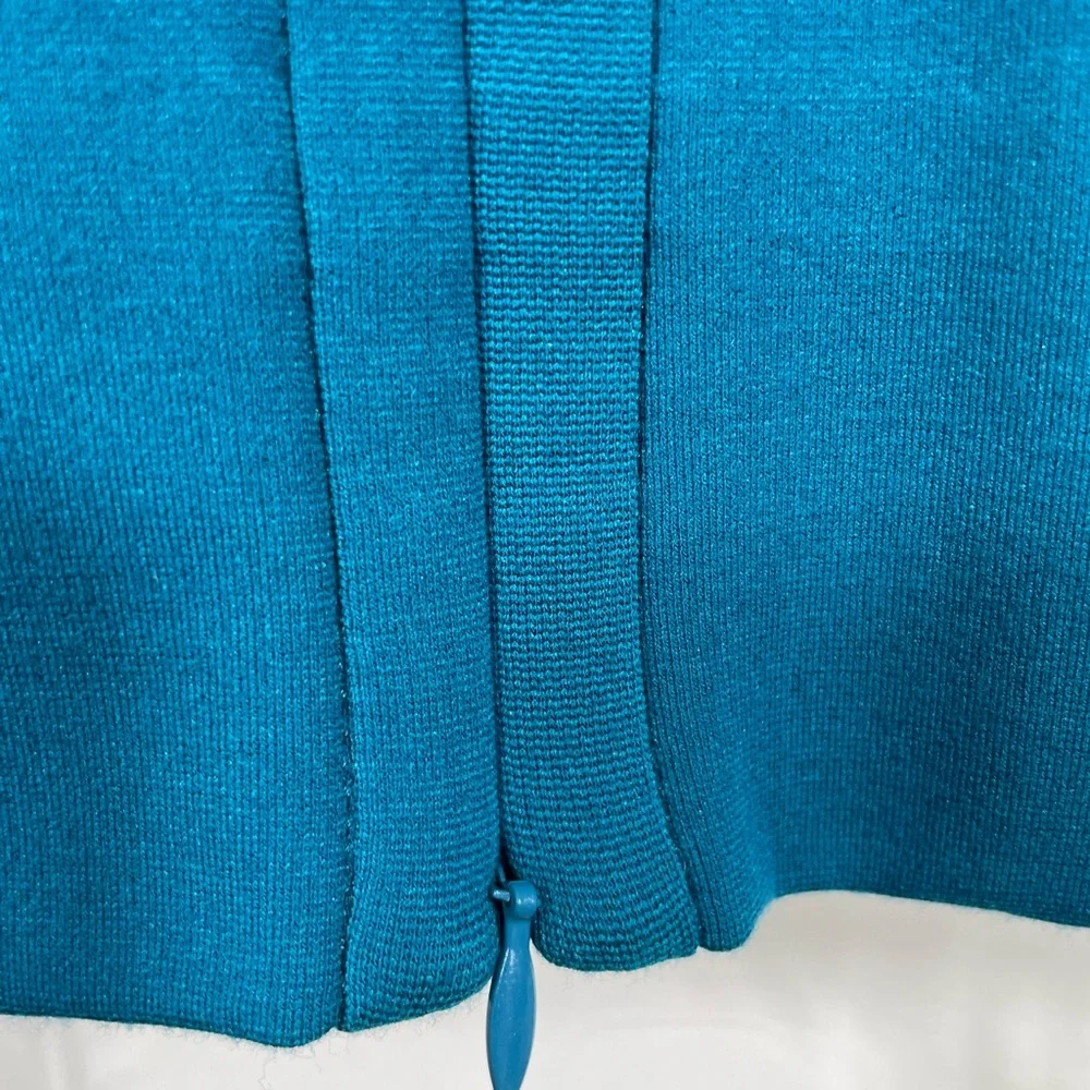 Diane Von Furstenberg Saturn Teal Short Sleeve Sheath Dress.